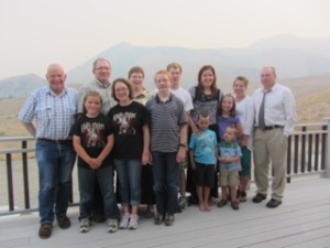 My dad, my family and my brother's family during a visit home last summer